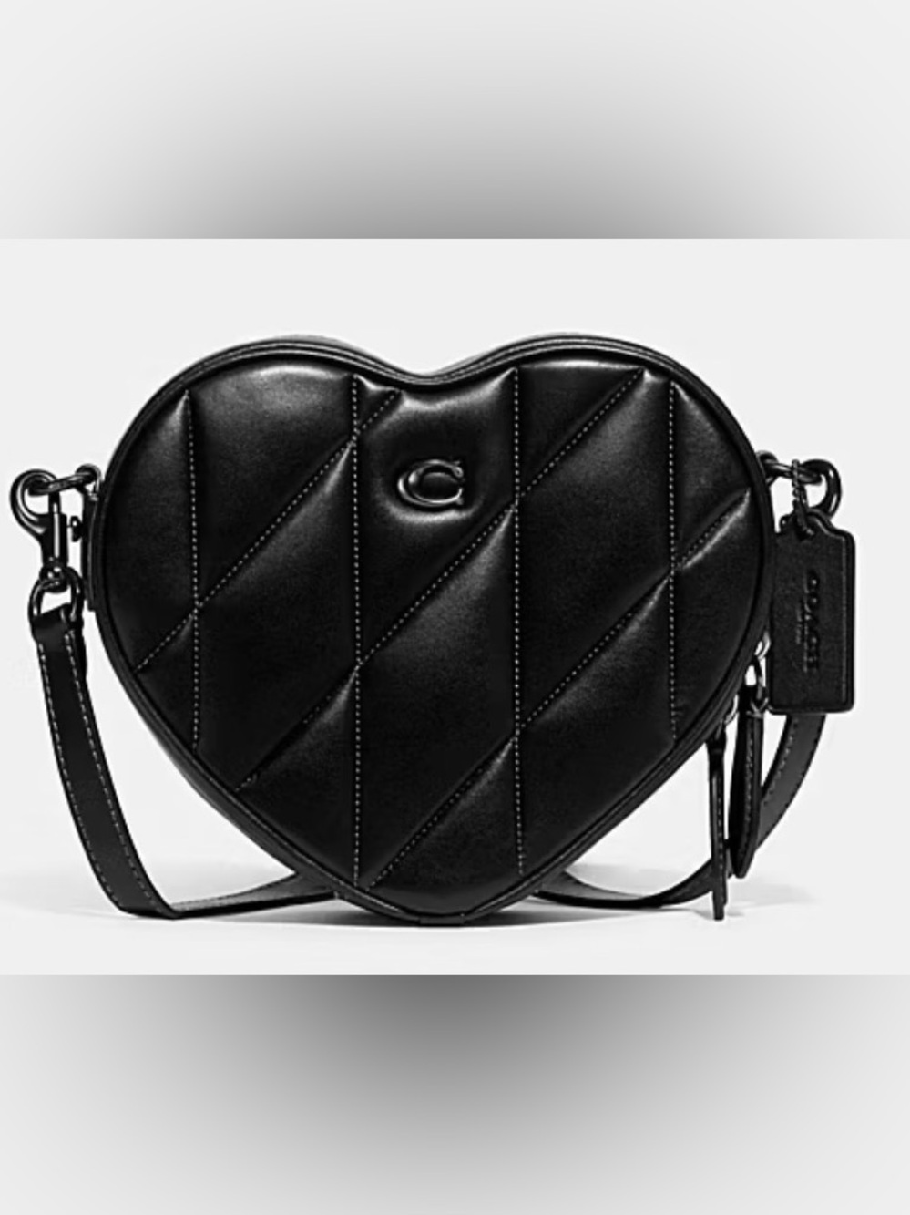 Coach Black Quilted Heart Crossbody